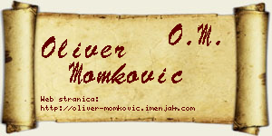 Oliver Momković vizit kartica